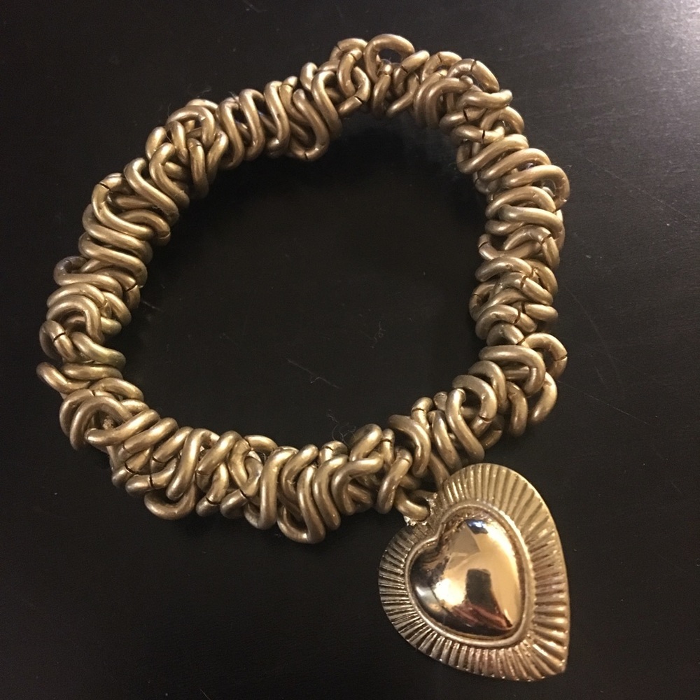 Gold Heart Chain Bracelet